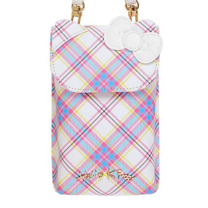 Hello Kitty Hello Kitty Crossbody Phone Bag (Hello Kitty Dress Tartan Series) Moradas | CL_HK39602