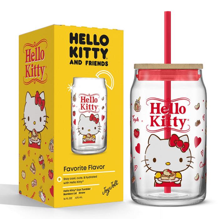 Hello Kitty Hello Kitty Favorite Flavor Lidded Glass Tumbler Blancas | CL_HK39734