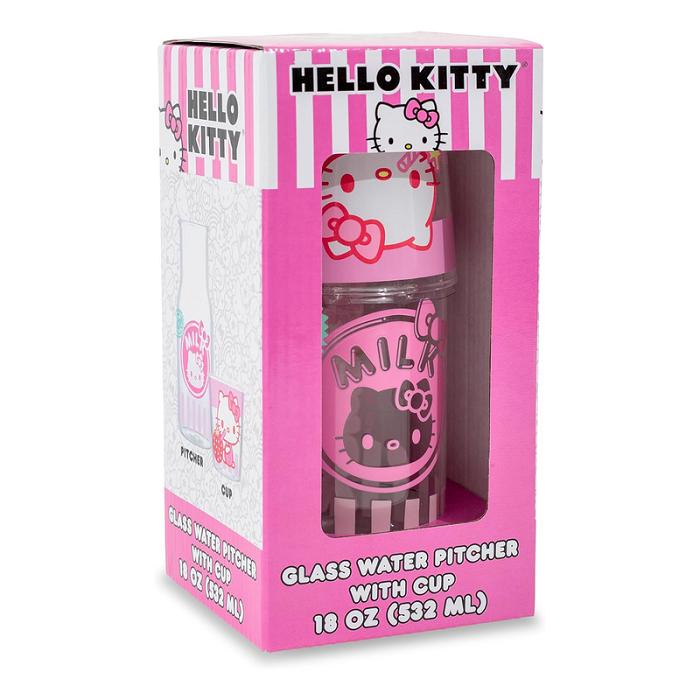 Hello Kitty Hello Kitty Glass Carafe and Cup Set (Strawberry Milk) Rosas | CL_HK24361