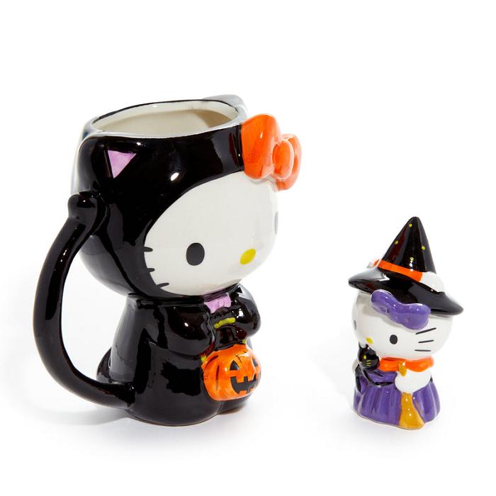 Hello Kitty Hello Kitty Halloween Costume Ceramic Mug and Figurine Gift Set Negras | CL_HK24993