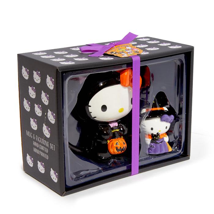 Hello Kitty Hello Kitty Halloween Costume Ceramic Mug and Figurine Gift Set Negras | CL_HK24993