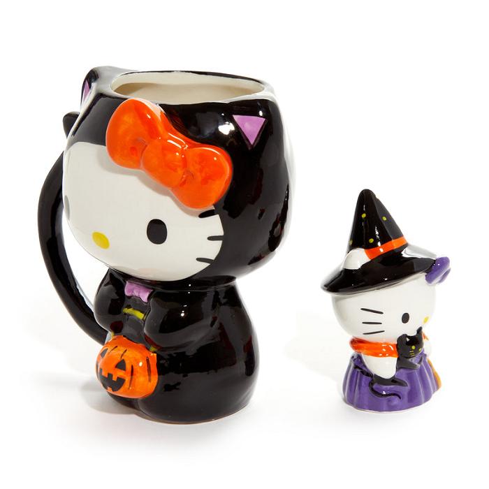 Hello Kitty Hello Kitty Halloween Costume Ceramic Mug and Figurine Gift Set Negras | CL_HK24993