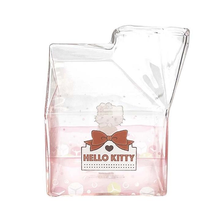 Hello Kitty Hello Kitty Kawaii Glass Milk Carton Cup Rosas | CL_HK64929