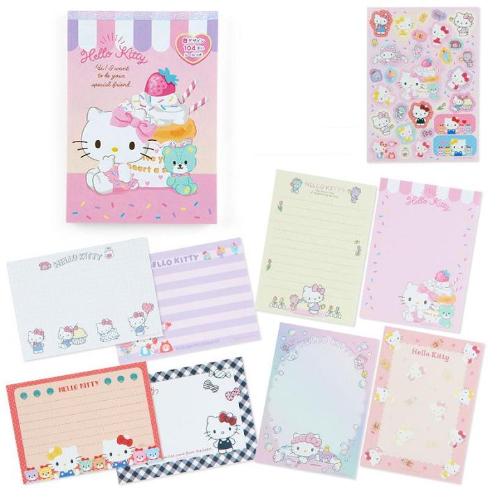 Hello Kitty Hello Kitty Memo Pad & Sticker Set Rosas | CL_HK34642