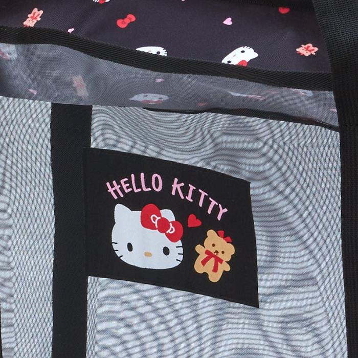 Hello Kitty Hello Kitty Mesh Storage Tote (Large) Negras | CL_HK31662