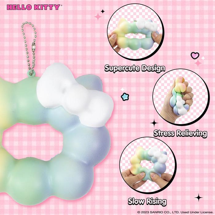 Hello Kitty Hello Kitty Mochi Donut Squishy Keychain Multicolor | CL_HK36361