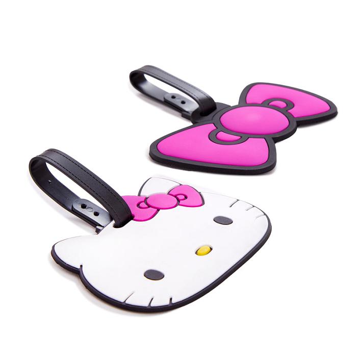 Hello Kitty Hello Kitty Pink Bow 2-pc Luggage Tag Set Blancas Rosas | CL_HK37365