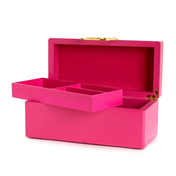 Hello Kitty Hello Kitty Pink Lacquered Jewelry Box Organizer Rosas | CL_HK49314