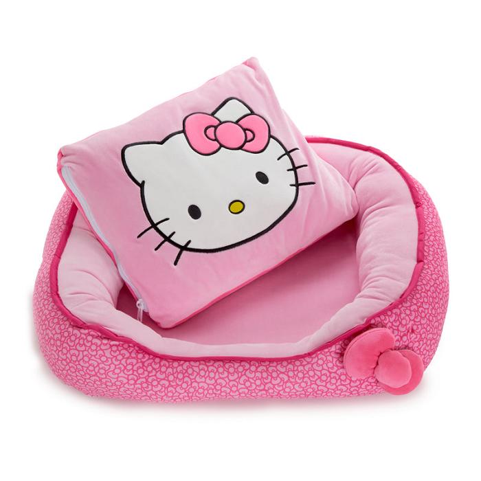 Hello Kitty Hello Kitty Pink Pet Bolster Bed (Small) Rosas | CL_HK76469