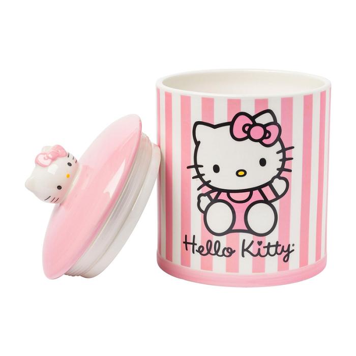 Hello Kitty Hello Kitty Pink Stripe Ceramic Storage Jar Rosas | CL_HK57763