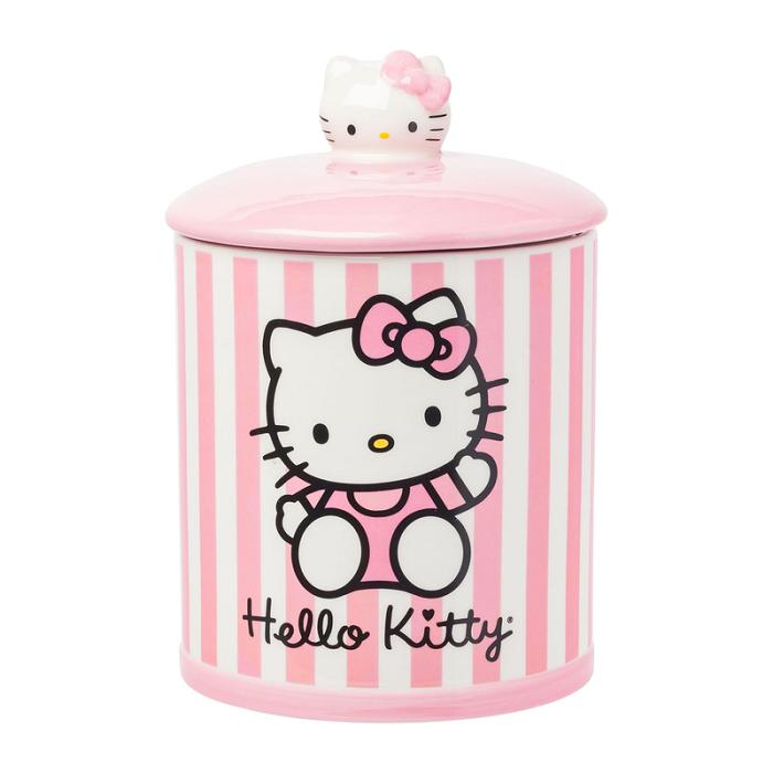 Hello Kitty Hello Kitty Pink Stripe Ceramic Storage Jar Rosas | CL_HK48453