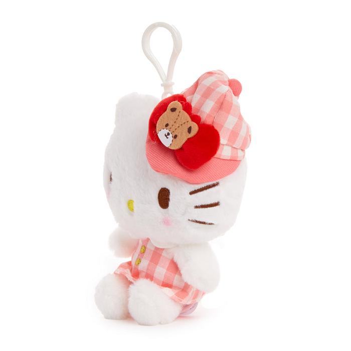 Hello Kitty Hello Kitty Plush Mascot Clip (Gingham Cap Series) Rosas | CL_HK93570