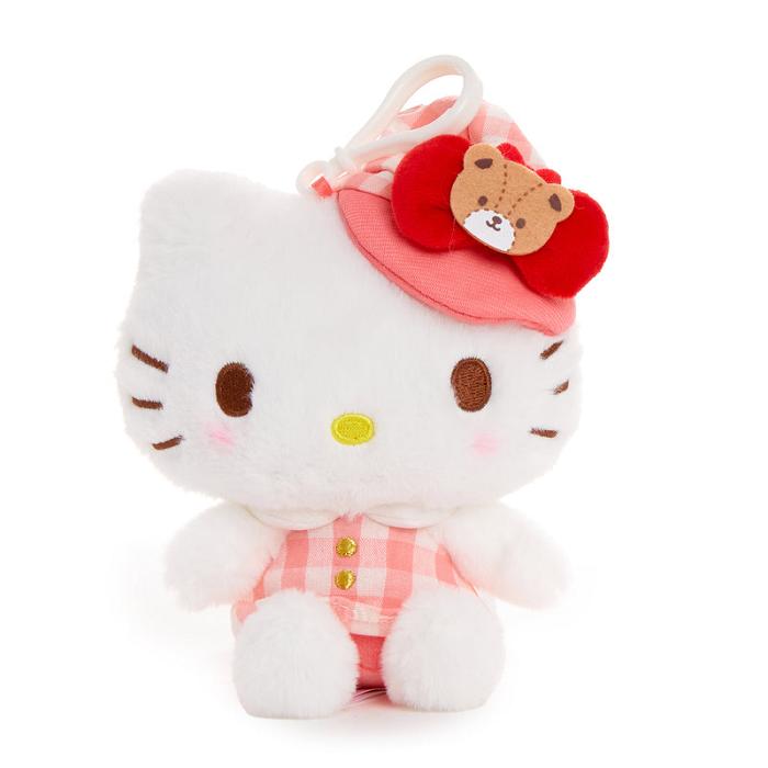 Hello Kitty Hello Kitty Plush Mascot Clip (Gingham Cap Series) Rosas | CL_HK93570