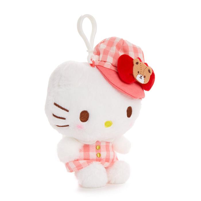 Hello Kitty Hello Kitty Plush Mascot Clip (Gingham Cap Series) Rosas | CL_HK93570