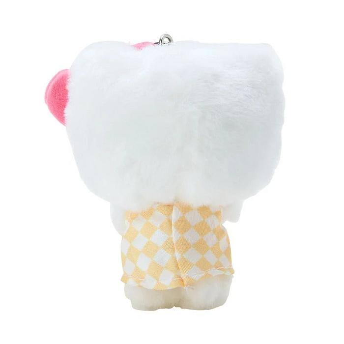 Hello Kitty Hello Kitty Plush Mascot Keychain (Pastel Check Series) Blancas Rosas | CL_HK55458