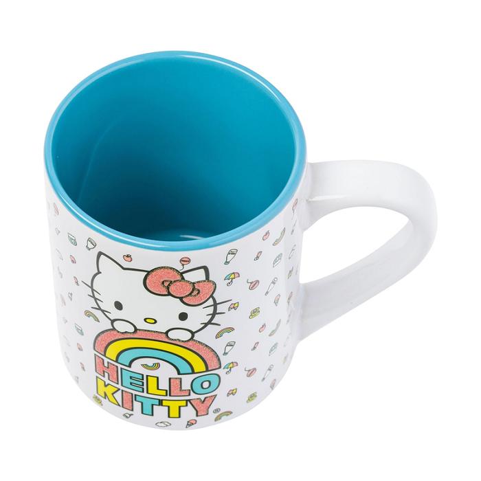 Hello Kitty Hello Kitty Rainbow Glitter Ceramic Mug Azules | CL_HK95683