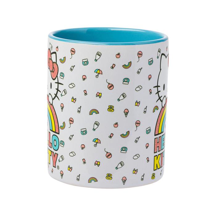 Hello Kitty Hello Kitty Rainbow Glitter Ceramic Mug Azules | CL_HK95683