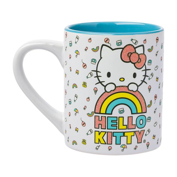 Hello Kitty Hello Kitty Rainbow Glitter Ceramic Mug Azules | CL_HK95683