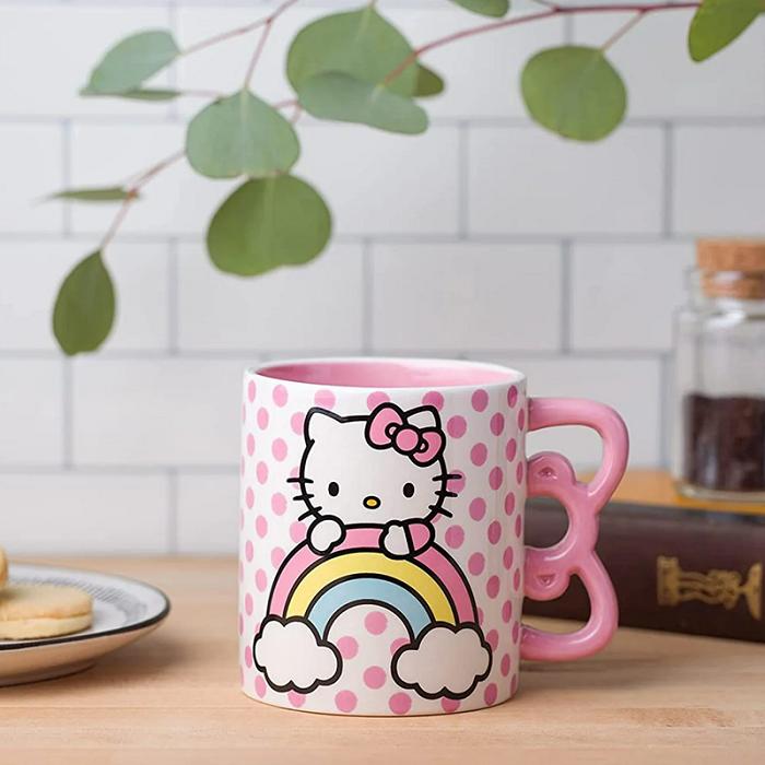 Hello Kitty Hello Kitty Sculpted Bow & Rainbow Ceramic Mug Rosas | CL_HK33651