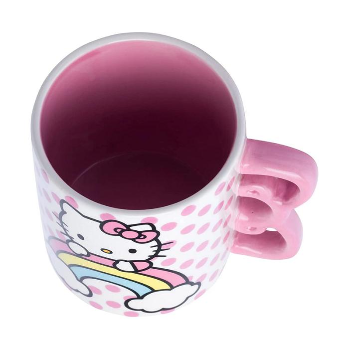 Hello Kitty Hello Kitty Sculpted Bow & Rainbow Ceramic Mug Rosas | CL_HK33651