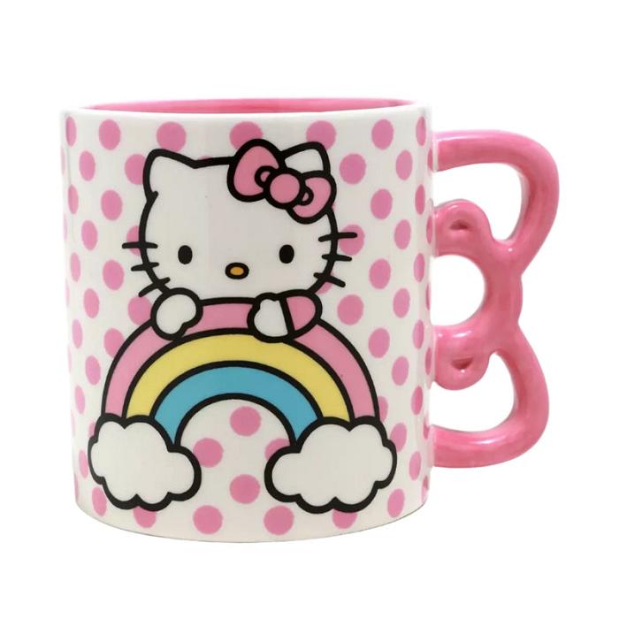 Hello Kitty Hello Kitty Sculpted Bow & Rainbow Ceramic Mug Rosas | CL_HK33651