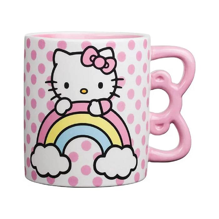 Hello Kitty Hello Kitty Sculpted Bow & Rainbow Ceramic Mug Rosas | CL_HK33651