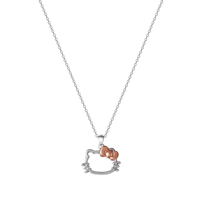 Hello Kitty Hello Kitty Sterling Silver Silhouette Necklace Silve | CL_HK72223