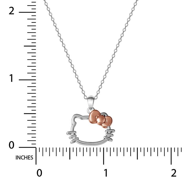 Hello Kitty Hello Kitty Sterling Silver Silhouette Necklace Silve | CL_HK72223