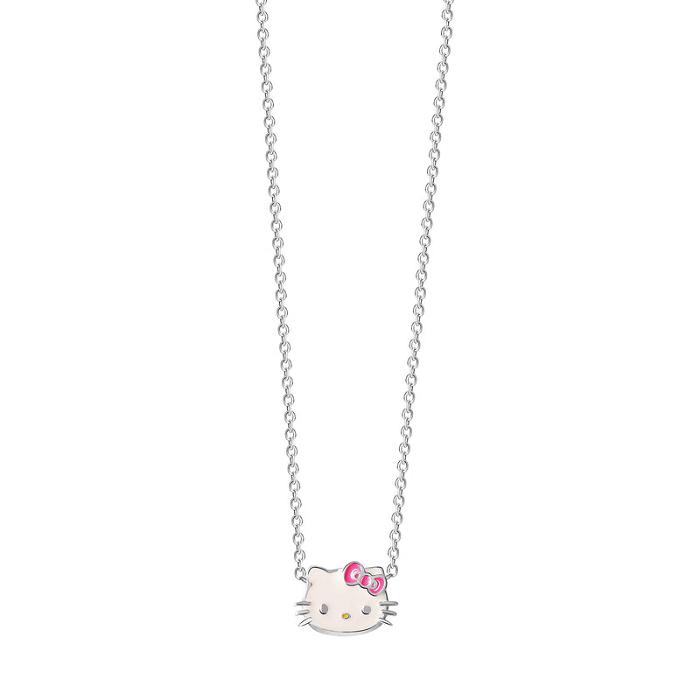 Hello Kitty Hello Kitty Sterling Silver Enamel Necklace Silve | CL_HK73103