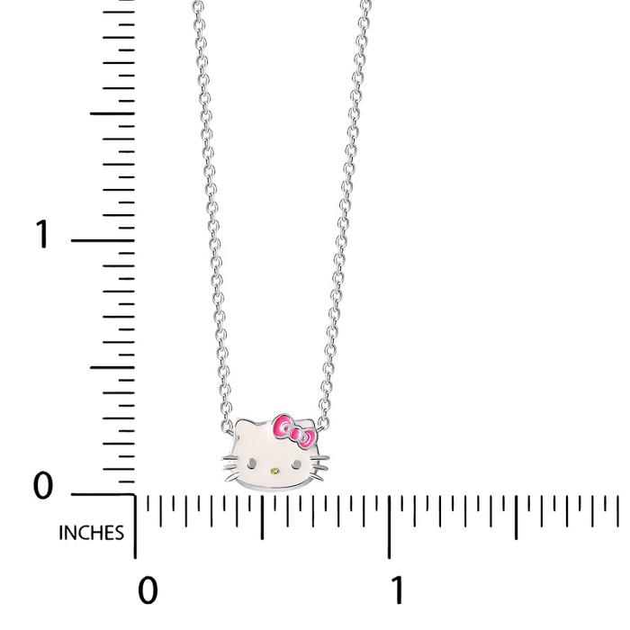 Hello Kitty Hello Kitty Sterling Silver Enamel Necklace Silve | CL_HK73103