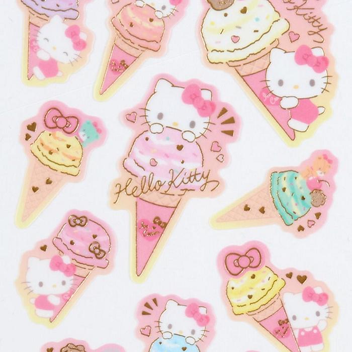 Hello Kitty Hello Kitty Sticker Sheet (Ice Cream Party Series) Rosas | CL_HK58855