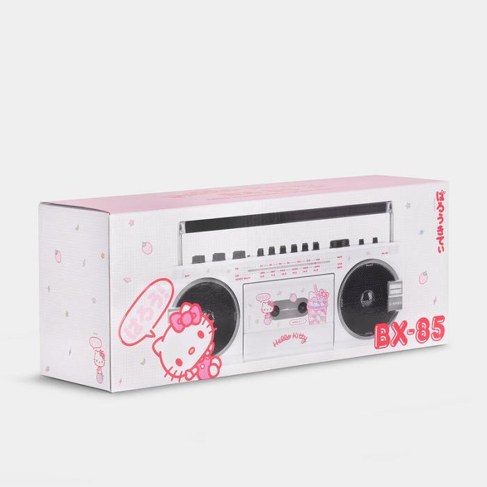 Hello Kitty Hello Kitty Strawberry Kawaii BX-85 Bluetooth Cassette Player Boombox Blancas | CL_HK65990