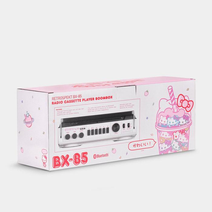 Hello Kitty Hello Kitty Strawberry Kawaii BX-85 Bluetooth Cassette Player Boombox Blancas | CL_HK65990