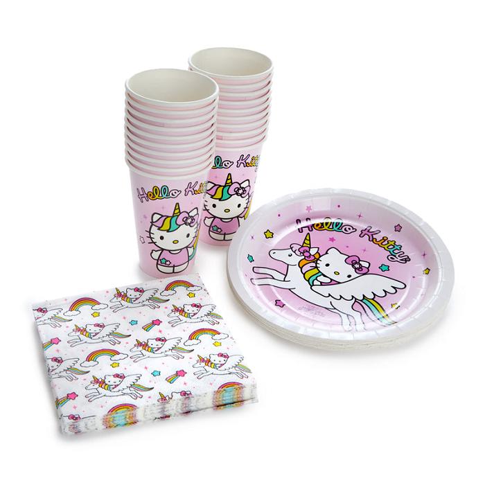 Hello Kitty Hello Kitty Unicorn Rainbow 60-pc Party Pack Rosas | CL_HK70703