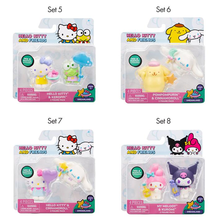 Hello Kitty Hello Kitty and Friends 2-pc Figure Pack (Series 2: Dreamland) Rosas | CL_HK52403