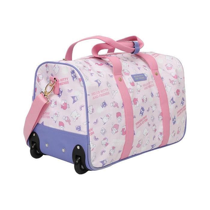 Hello Kitty Hello Kitty and Friends All-Over Print Rolling Duffle Bag Rosas | CL_HK10641