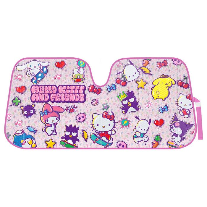 Hello Kitty Hello Kitty and Friends Car Sun Shade (Kawaii Fun) Rosas | CL_HK66194