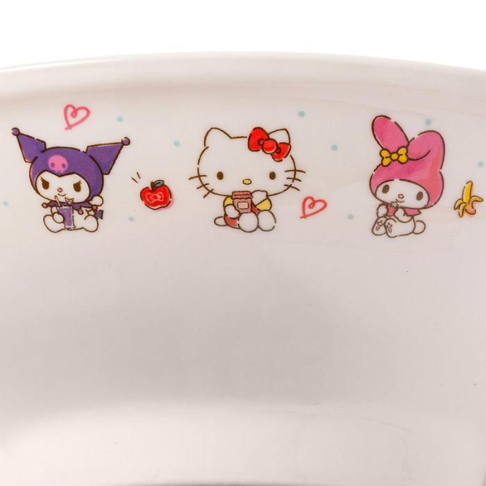 Hello Kitty Hello Kitty and Friends Ceramic Noodle Bowl and Chopstick Set (Lunch Friends) Blancas | CL_HK86467