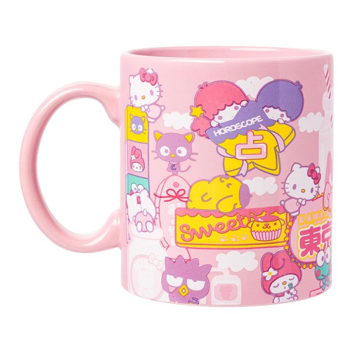 Hello Kitty Hello Kitty and Friends Ceramic Mug (Kawaii Fun) Rosas | CL_HK22973