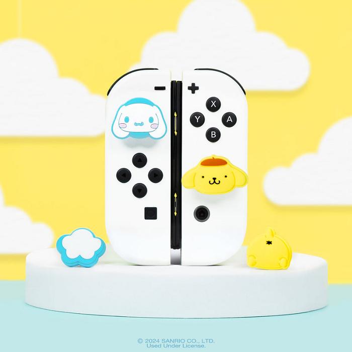 Hello Kitty Hello Kitty and Friends Switch Grip Caps (Cinnamoroll + Pompompurin) Amarillo Azules | CL_HK58120