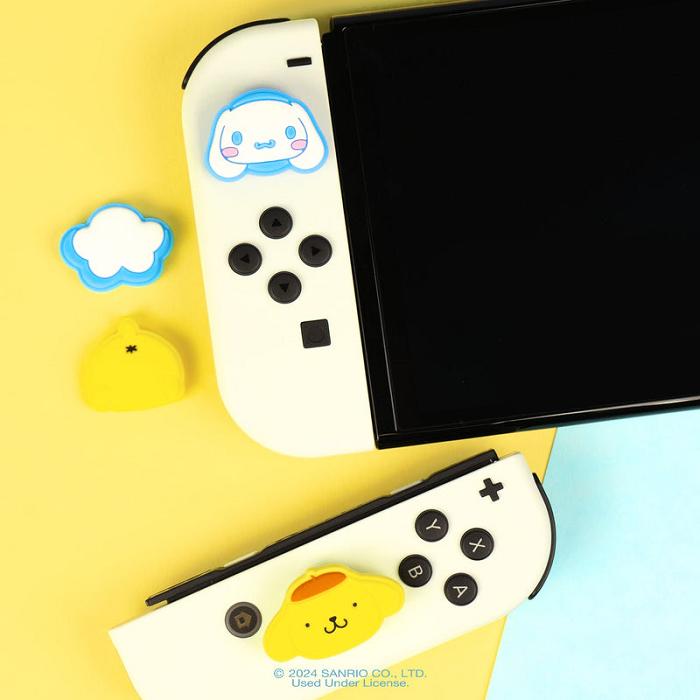 Hello Kitty Hello Kitty and Friends Switch Grip Caps (Cinnamoroll + Pompompurin) Amarillo Azules | CL_HK58120