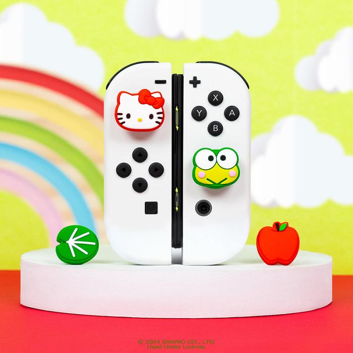 Hello Kitty Hello Kitty and Friends Switch Grip Caps (Hello Kitty + Keroppi) Rojas Verde | CL_HK80405