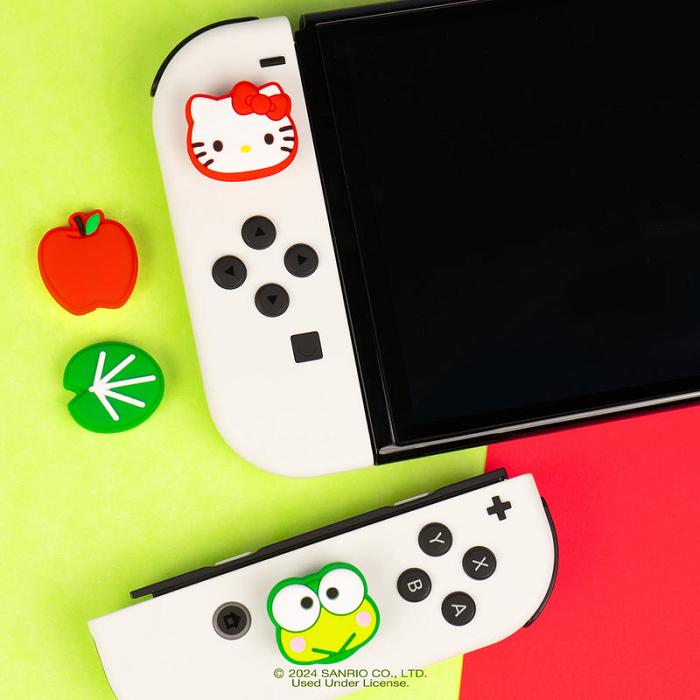 Hello Kitty Hello Kitty and Friends Switch Grip Caps (Hello Kitty + Keroppi) Rojas Verde | CL_HK80405