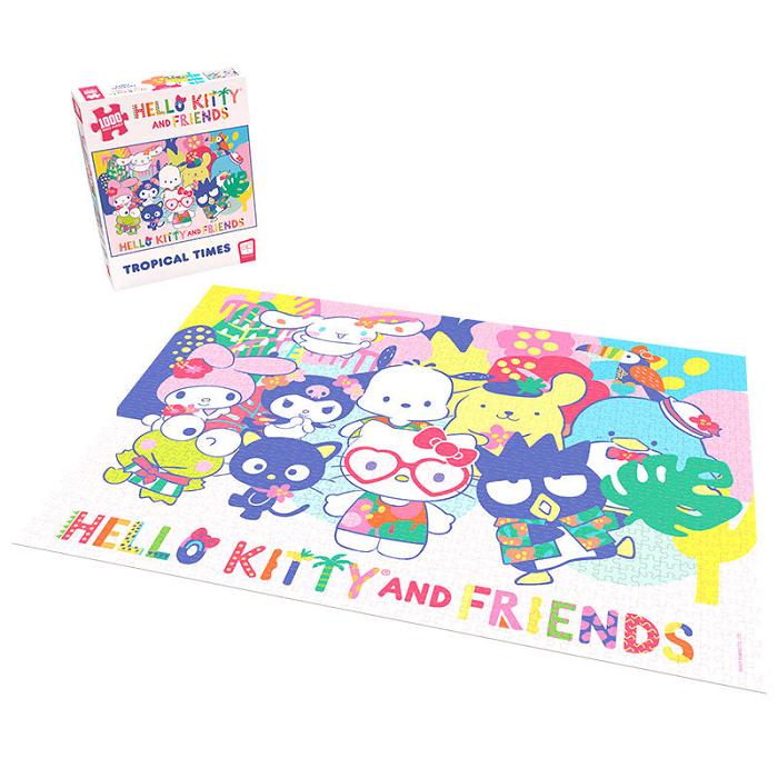 Hello Kitty Hello Kitty and Friends Tropical Times 1000-pc Puzzle Multicolor | CL_HK23613