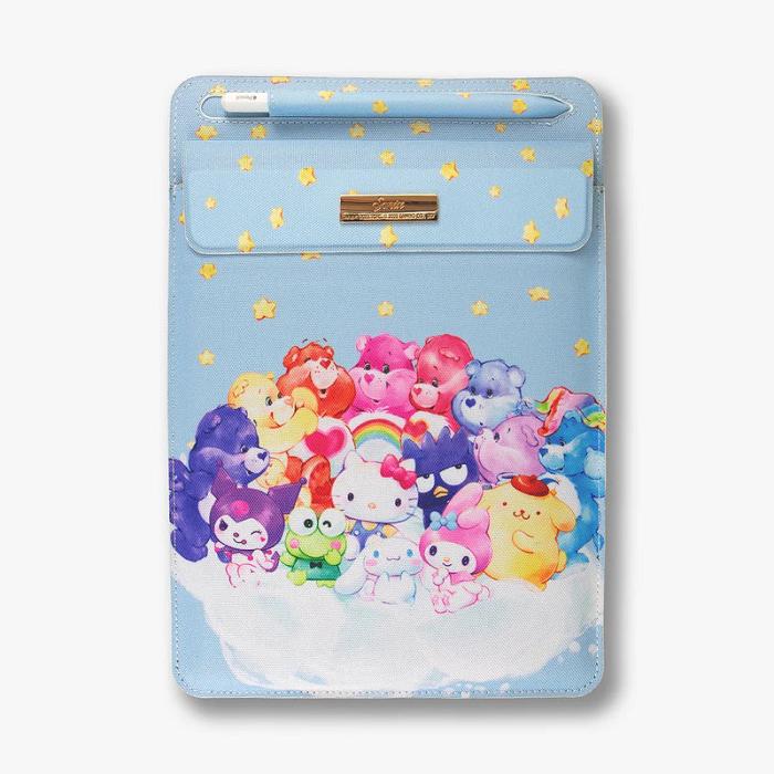 Hello Kitty Hello Kitty and Friends x Care Bears Foldable iPad Sleeve Azules Multicolor | CL_HK29761