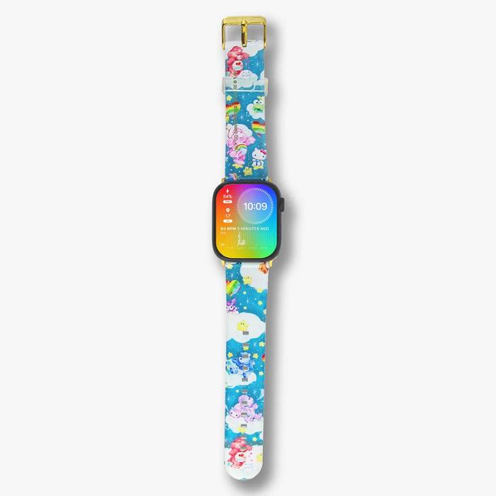 Hello Kitty Hello Kitty and Friends x Care Bears Jelly Apple Watch Band Azules Multicolor | CL_HK32224