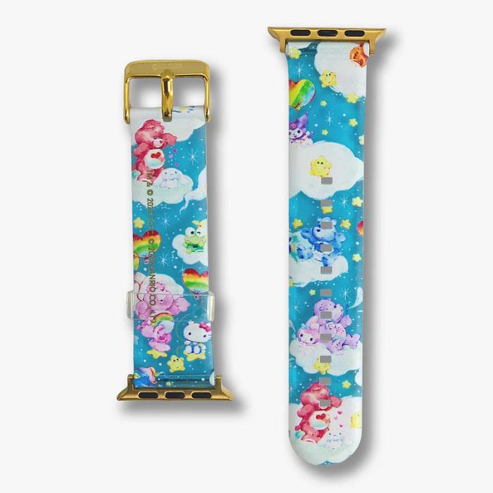 Hello Kitty Hello Kitty and Friends x Care Bears Jelly Apple Watch Band Azules Multicolor | CL_HK32224