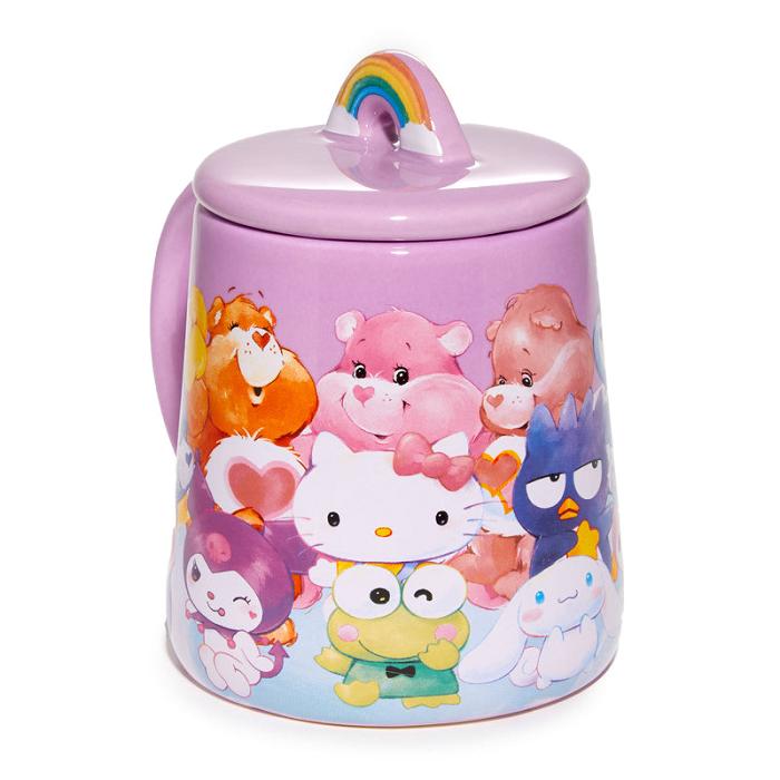 Hello Kitty Hello Kitty and Friends x Care Bears Lidded Mug Moradas | CL_HK98569