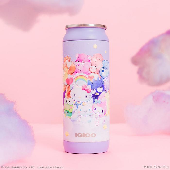 Hello Kitty Hello Kitty and Friends x Care Bears Igloo 16 Oz Can Cooler Moradas | CL_HK28382