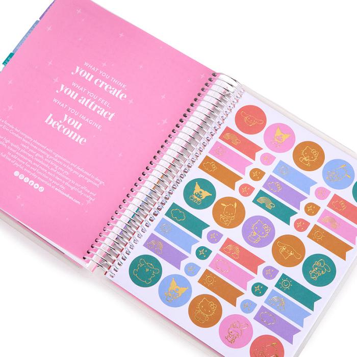 Hello Kitty Hello Kitty and Friends x Erin Condren Rainbow Relaxation 2025 LifePlanner Multicolor | CL_HK12456